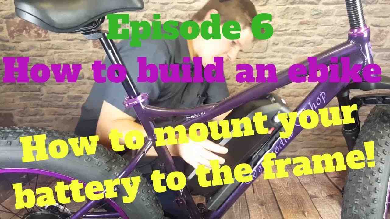 How do you put a battery on a bike?
